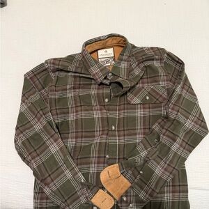 Legendary Whitetails Olive and Tan Plaid Shirt